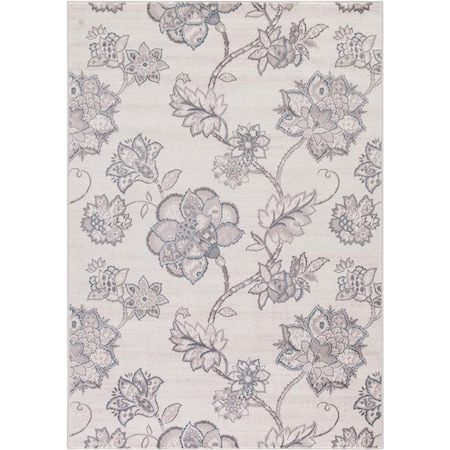 Concord Global 6 ft. 7 in. x 9 ft. 3 in. Lara Floral Harmony - Ivory 45126